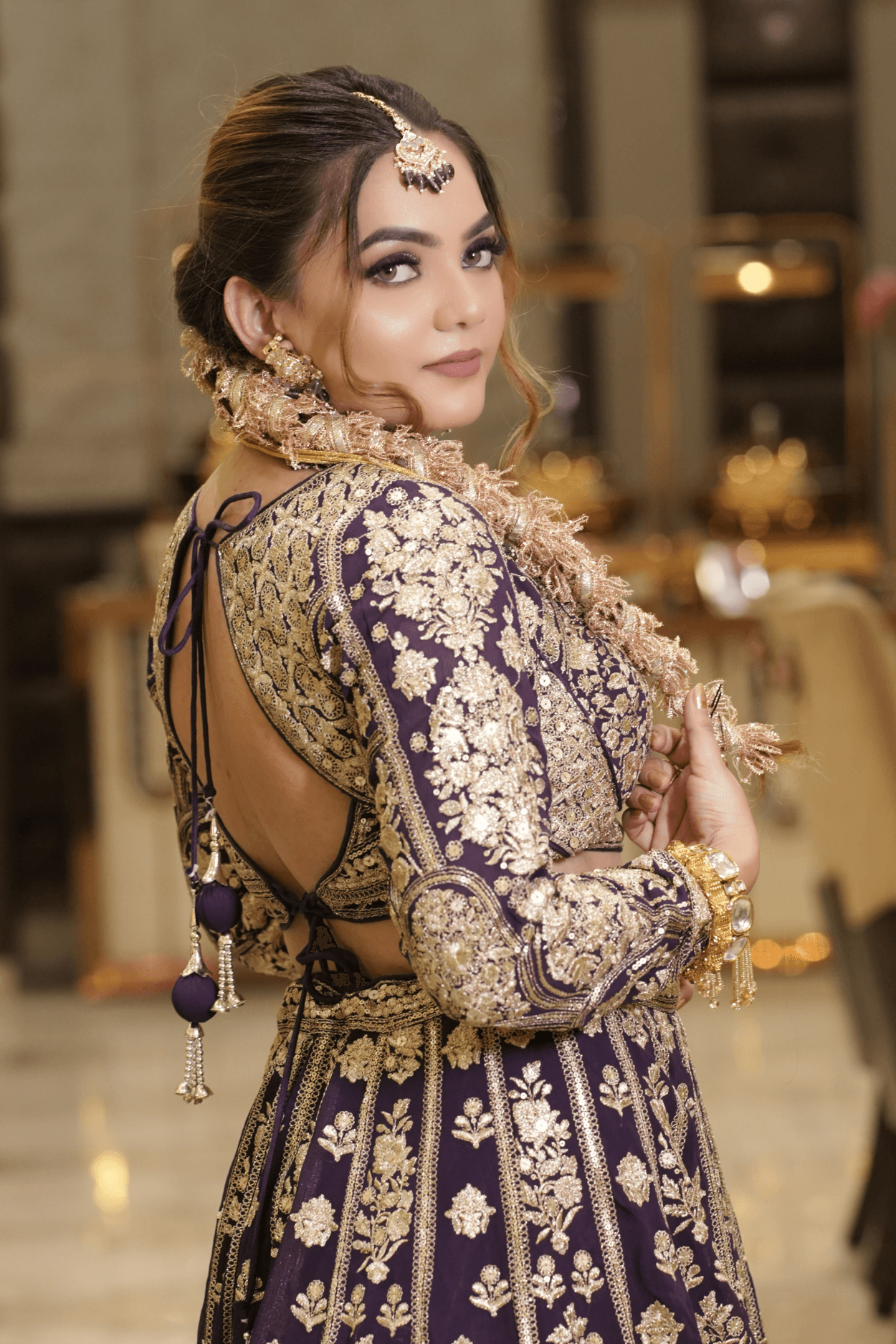 Sandhya Maurya's Ultra HD bridal makeup, showcasing a luminous and ethereal look for a wedding with a flawless finish.
