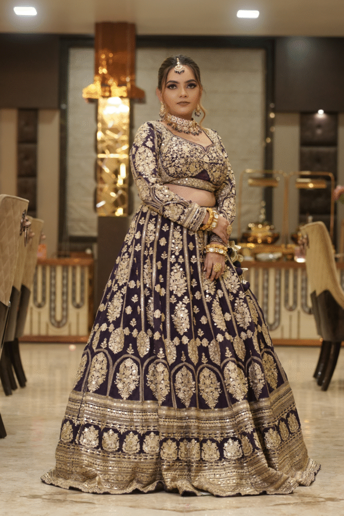 Sandhya Maurya's Ultra HD bridal makeup, showcasing a classic and elegant bridal look with a flawless finish.