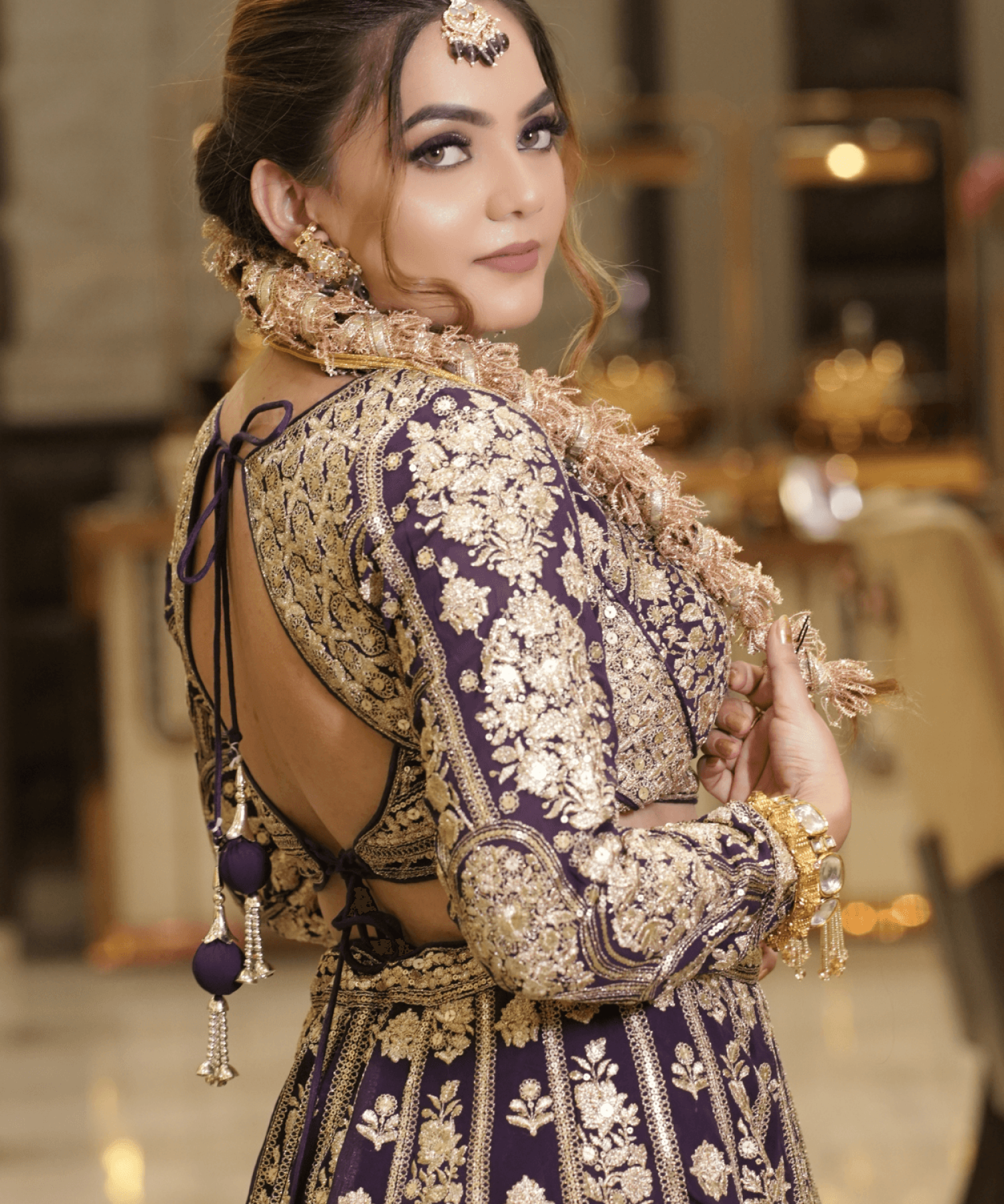 Sandhya Maurya's Ultra HD bridal makeup, showcasing a luminous and ethereal look for a wedding with a flawless finish.