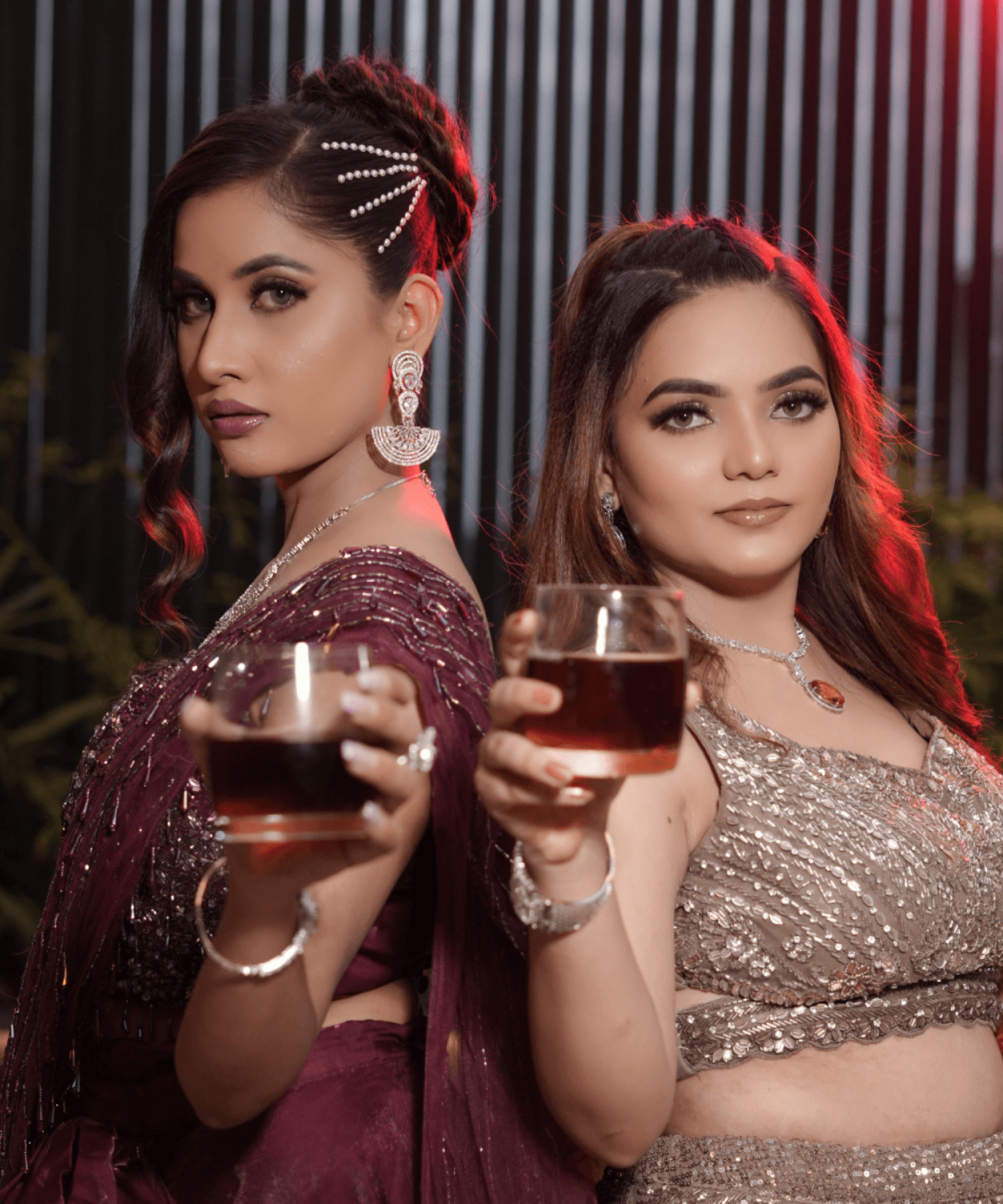 Sandhya Maurya's Ultra HD cocktail makeup, showcasing a glamorous and flawless look perfect for an evening event.